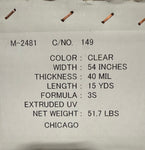 40 Gauge Clear Vinyl