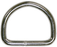 1" Steel/Nickel D-Ring